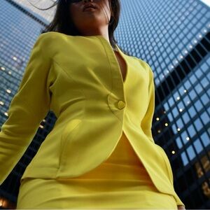 THIERRY MUGLER suit & skirt 1980s archival piece